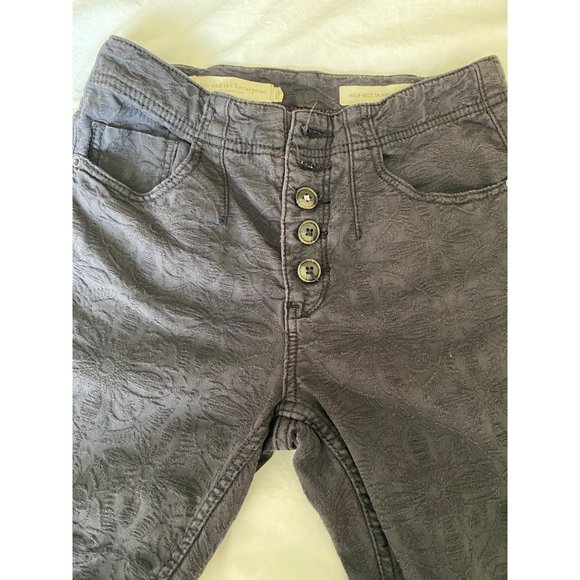 Pilcro and the Letterpress By Anthropologie High Rise Skinny Pants Gray Size 26 - Picture 6 of 16